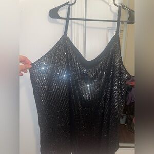 Torrid Black Sequin Top